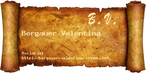 Bergauer Valentina névjegykártya